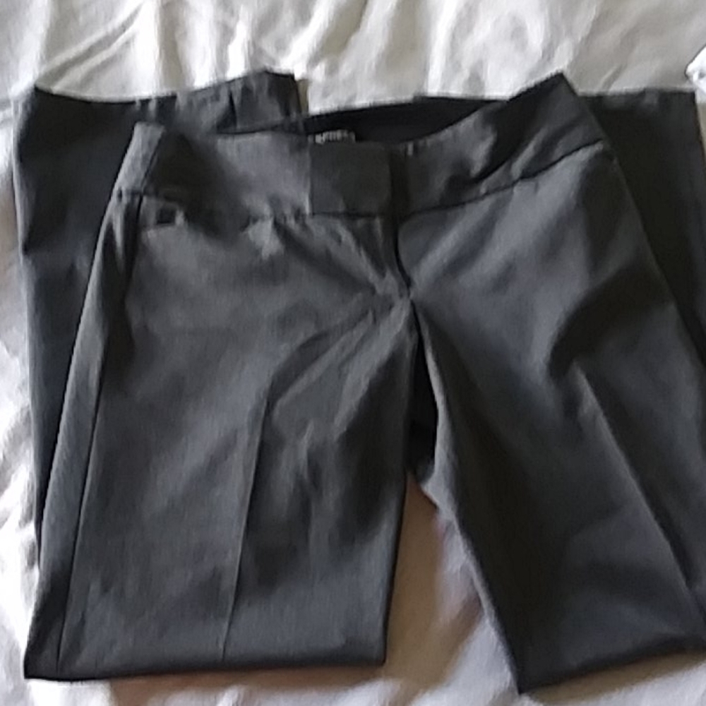 Express Grey Mid Rise Barely Boot Columnist Pants